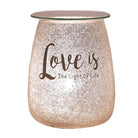 Aroma Accessories Electric Melt Warmer Electric Wax Melt Burner - Glitter Light Up Sentiment - Love is the Light of Life