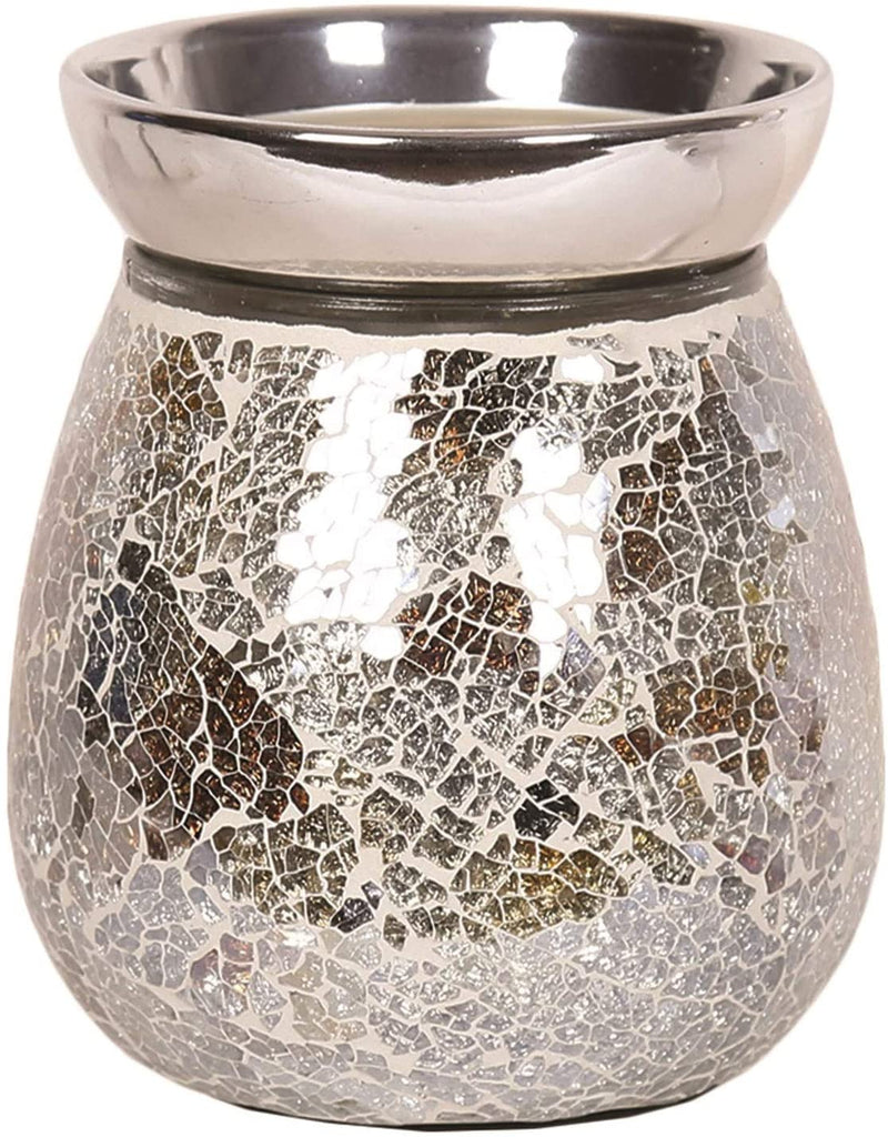 Aroma Accessories Electric Melt Warmer Electric Wax Melt Burner - Gold & Silver Crackle