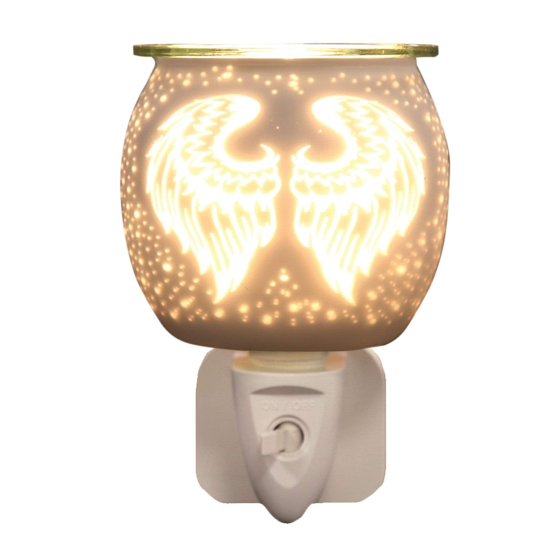 Aroma Accessories Plug In Melt Warmer Aroma Accessories Wall Plug In Wax Melt Warmer - White Satin Angel Wings