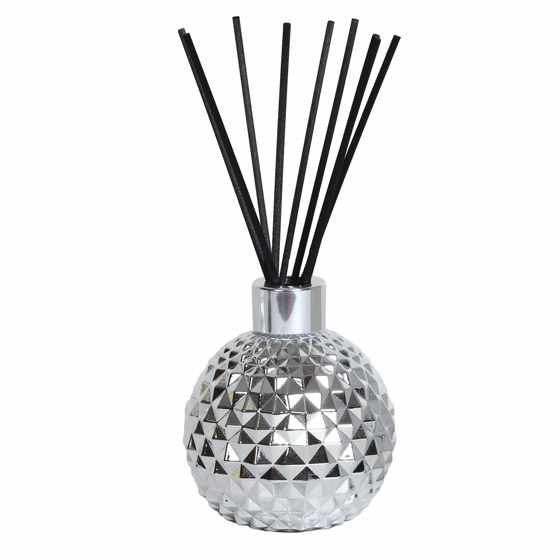 Aroma Accessories Reed Diffuser Reed Diffuser & 50 Rattan Reeds - Silver Glass