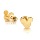 Couture Kingdom Earrings Disney Stud Earrings - Mickey Mouse Head - Gold-Plated