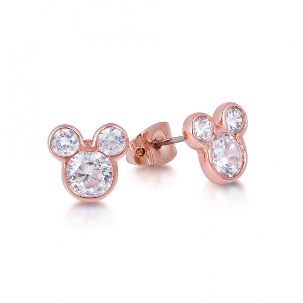 Couture Kingdom Earrings Disney Stud Earrings - Mickey Mouse Head - Rose Gold-plated Crystal