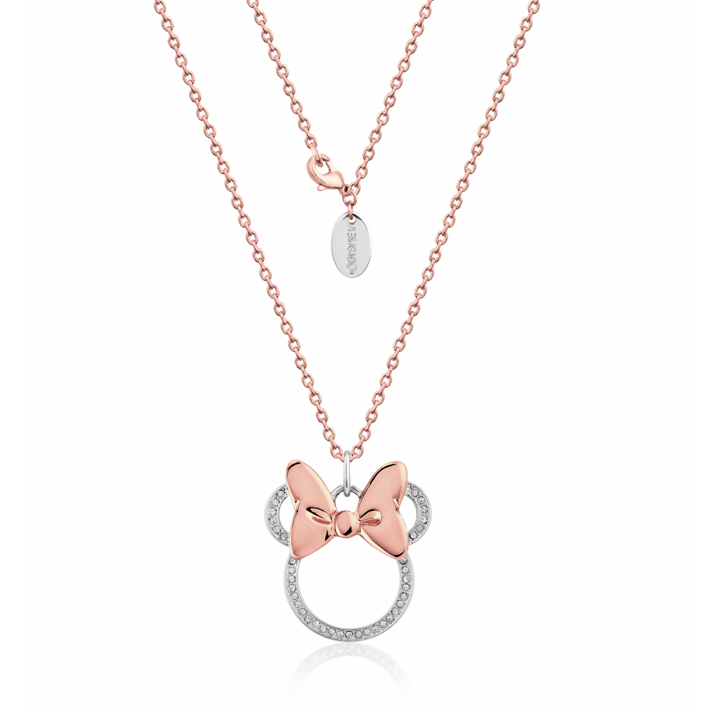 Couture Kingdom Necklace Disney Necklace - Minnie Mouse Rocks - Rose Gold-Plated & Crystal - Long