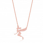 Couture Kingdom Necklace Disney Necklace - Tinkerbell Flying - Rose Gold-Plated