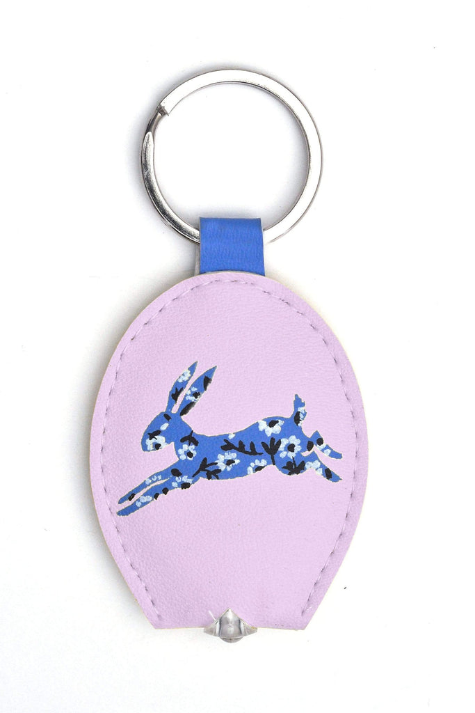 Curios Gifts Keyring Slogans Keylight - Keyring with Built-in LED Torch - Blue Rabbit