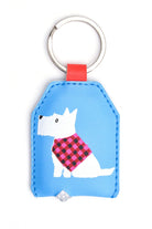 Curios Gifts Keyring Slogans Keylight - Keyring with Built-in LED Torch - White Scottie Dog
