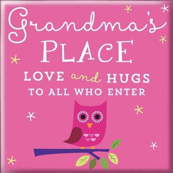 Curios Gifts Magnet Heartwarmers Magnet - Grandma's Place Love And Hugs To All Who Enter