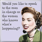 Curios Gifts Magnet Heartwarmers Magnet - Man In Charge Or Woman Who Knows?