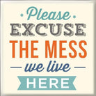 Curios Gifts Magnet Heartwarmers Magnet - Please Excuse The Mess We Live Here