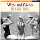 Curios Gifts Magnet Heartwarmers Magnet - Wine And Friends Are A Great Blend