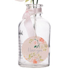 Curios Gifts Peaches & Cream Flower in Glass Jar - Mum / Grandma / Nan