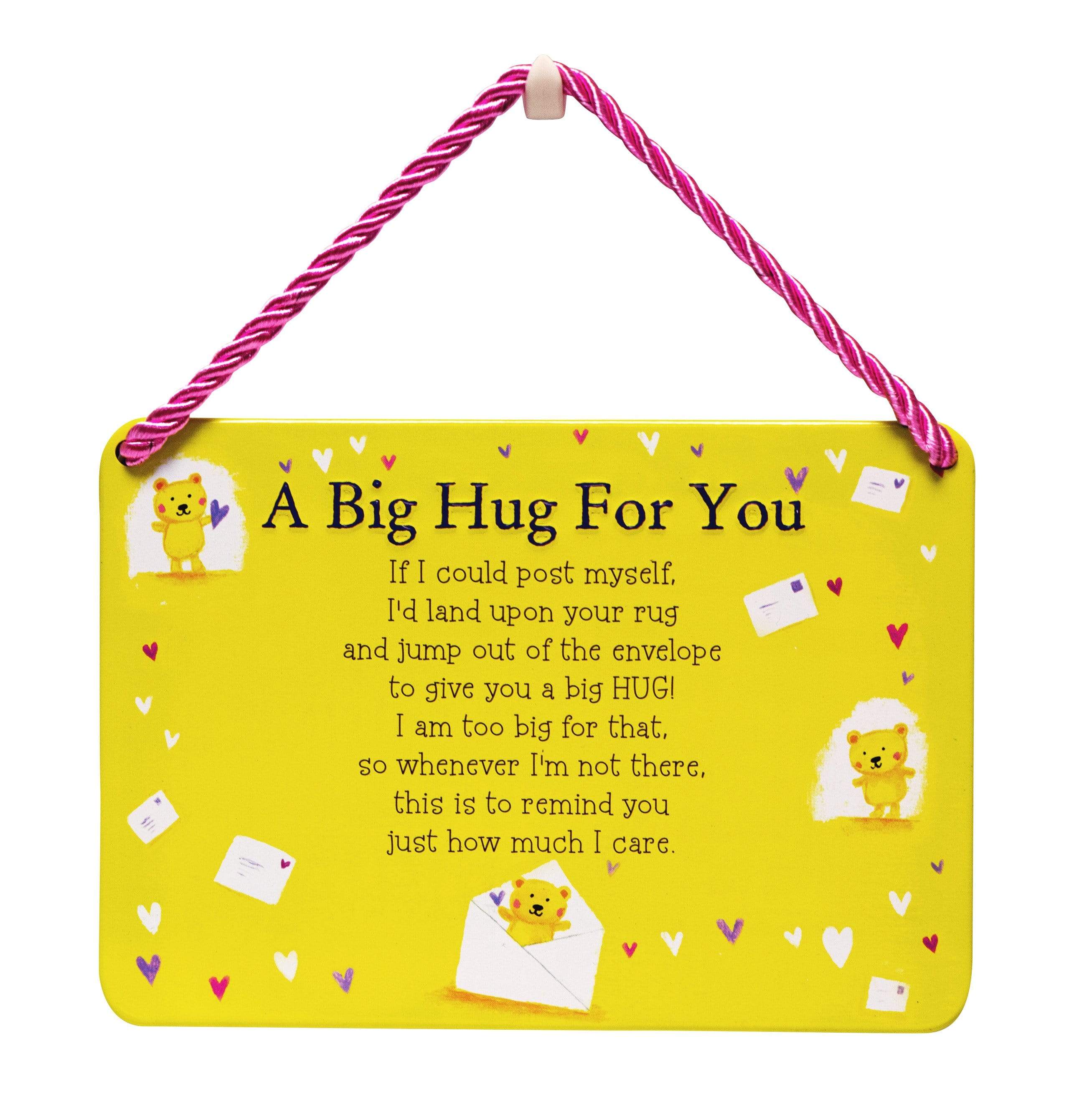 Curios Gifts Plaque Heartwarmers Hang-Ups Plaque - A Big Hug For You