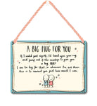 Curios Gifts Plaque Heartwarmers Hang-Ups Plaque - Big Hug for You