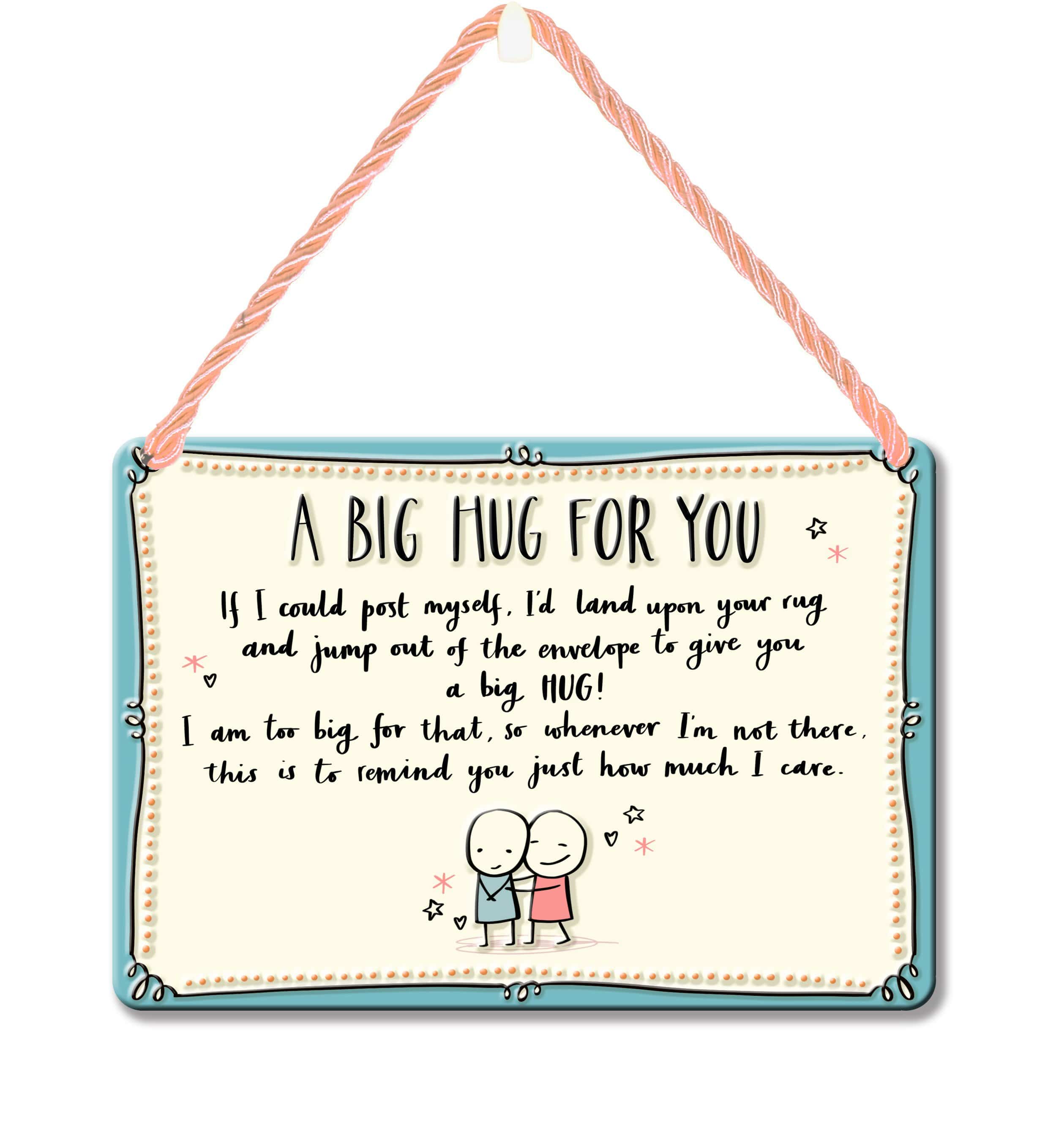 Curios Gifts Plaque Heartwarmers Hang-Ups Plaque - Big Hug for You