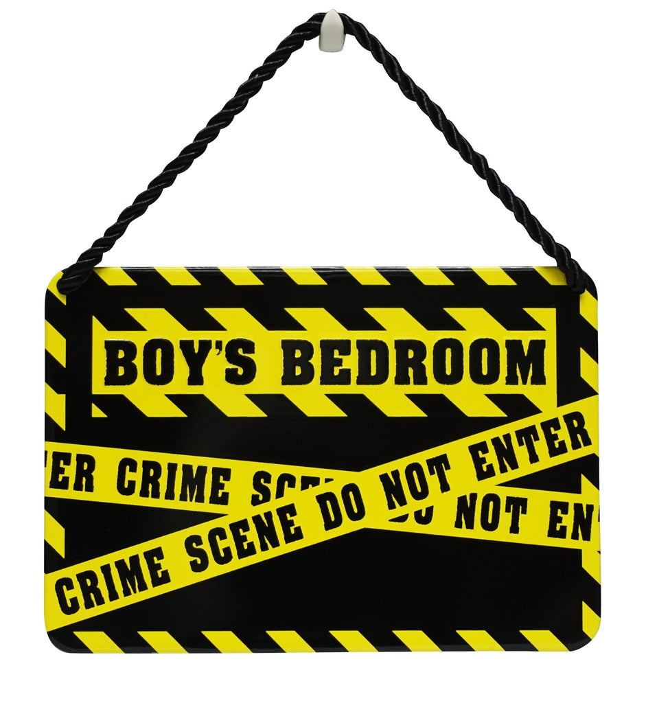 Curios Gifts Plaque Heartwarmers Hang-Ups Plaque - Boys Bedroom - Crime Scene Do Not Enter