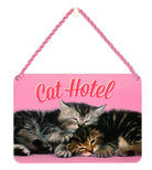 Curios Gifts Plaque Heartwarmers Hang-Ups Plaque - Cat Hotel