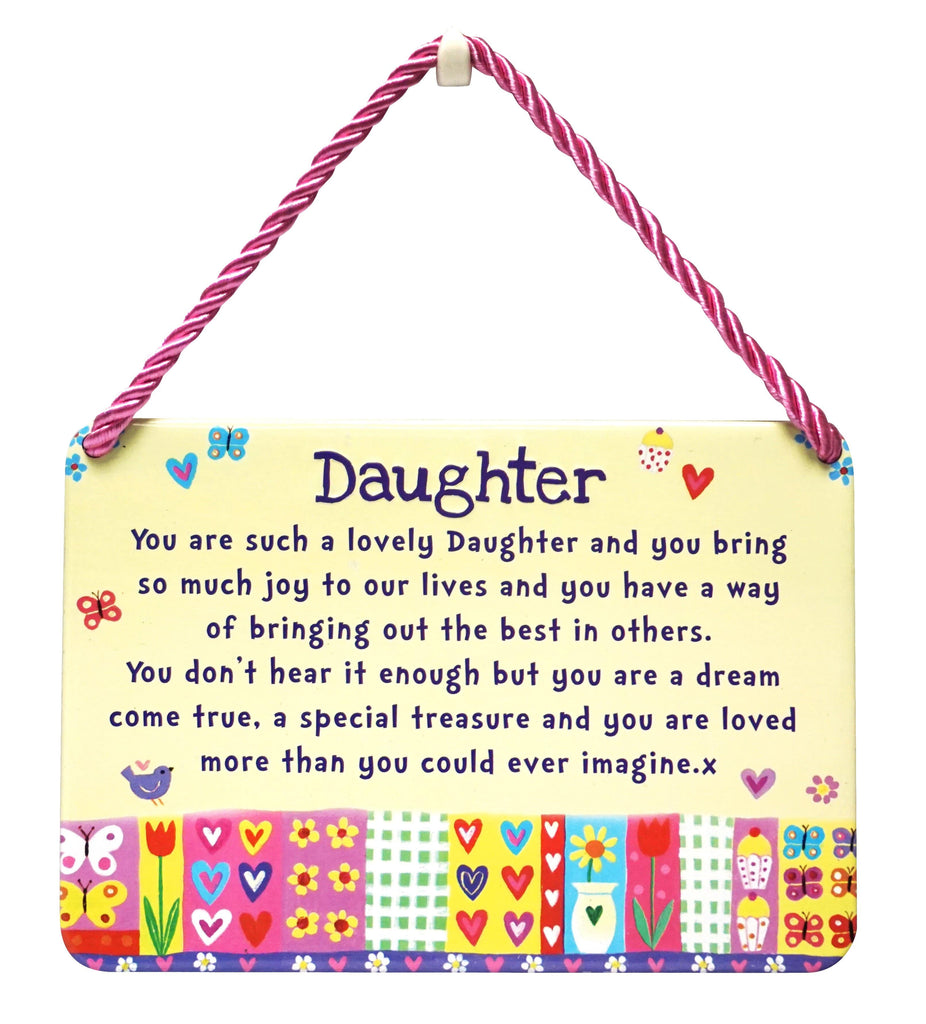 Curios Gifts Plaque Heartwarmers Hang-Ups Plaque - Daughter