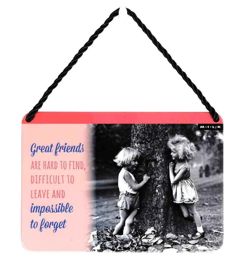 Curios Gifts Plaque Heartwarmers Hang-Ups Plaque - Great Friends Are Hard To Find