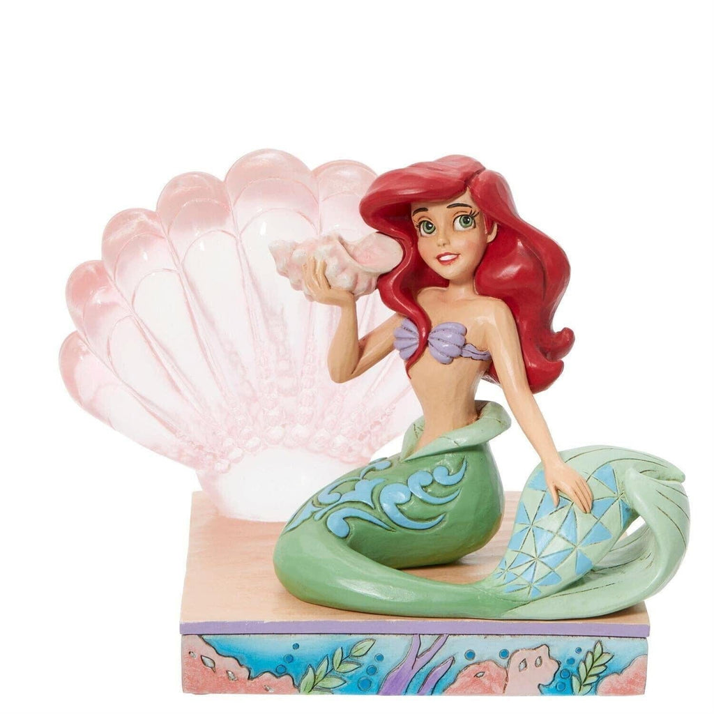 Enesco Disney Ornament Disney Traditions Figurine -  ''A Tail of Love '' - Ariel with Clear Resin Shell