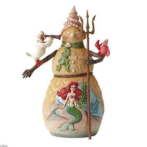 Enesco Disney Ornament Disney Traditions Figurine - Ariel -  Snowman - Christmas By The Sea
