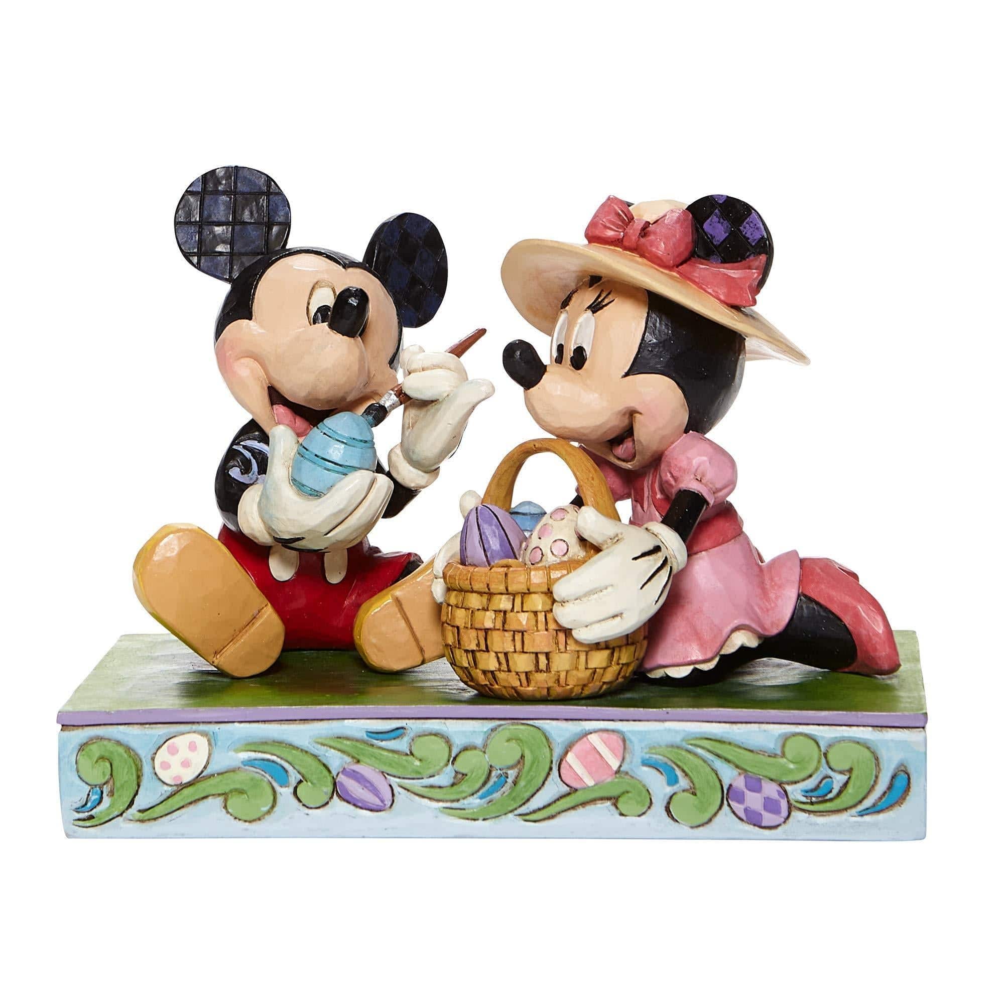 Enesco Disney Ornament Disney Traditions Figurine - Easter Artistry - Mickey and Minnie Easter Figurine