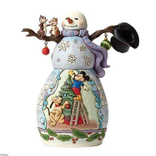 Enesco Disney Ornament Disney Traditions Figurine -  Snowman - Mickey and Pluto - Mischief and Merriment