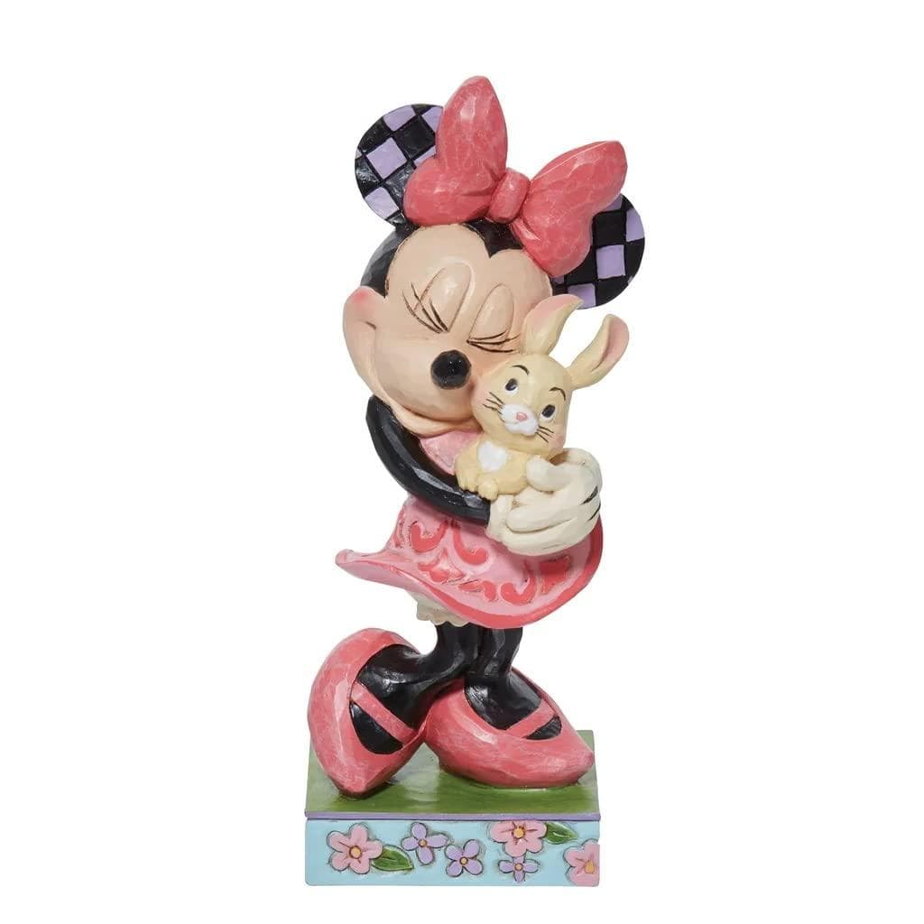 Enesco Disney Ornament Disney Traditions Figurine - Sweet Spring Snuggle (Minnie Mouse Holding Bunny Figurine)