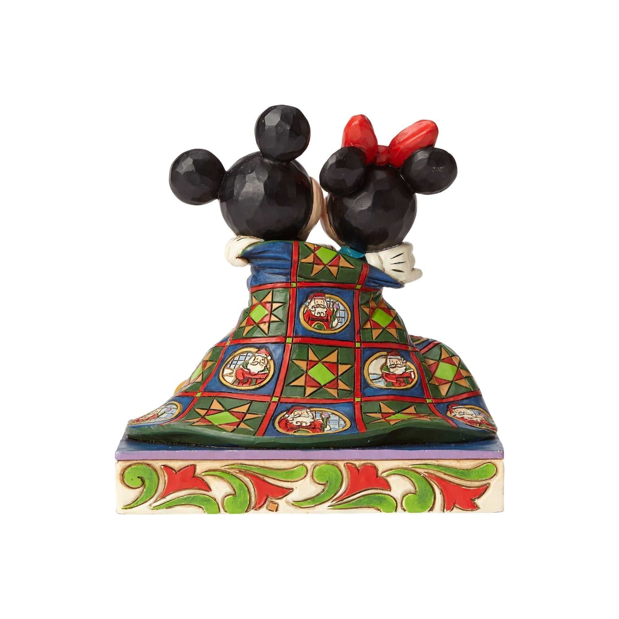 Enesco Disney Ornament Disney Traditions Figurine - Warm Wishes - Mickey and Minnie Mouse in Blanket