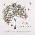 Five Dollar Shake Five Dollar Shake Five Dollar Shake Luxury Greeting Card - Ruby Anniversary, 40 Years and one amazing Love Story