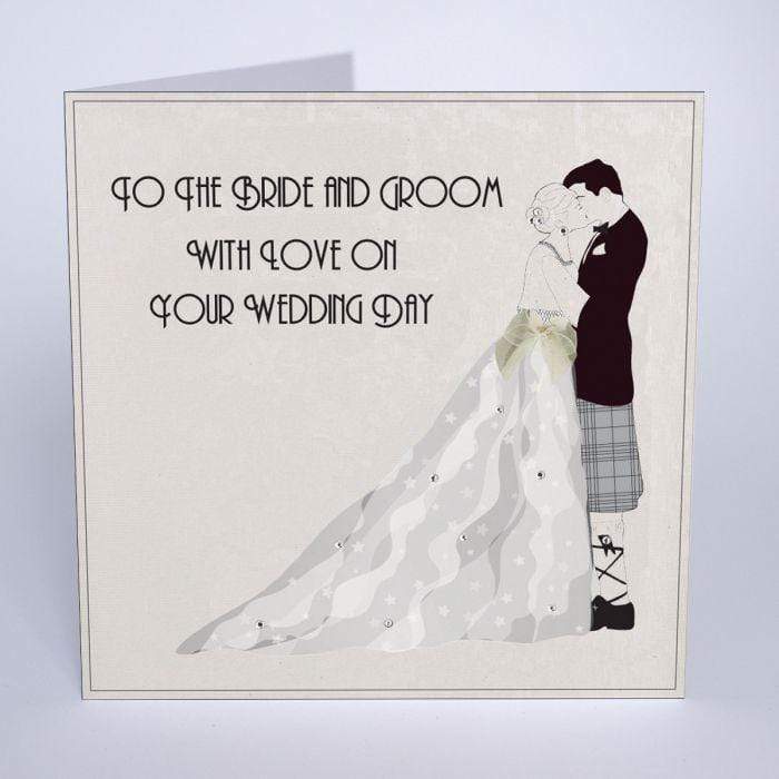 Five Dollar Shake Five Dollar Shake Five Dollar Shake Luxury Greeting Card - To The Bride And Groom (Wedding Day Kilt)