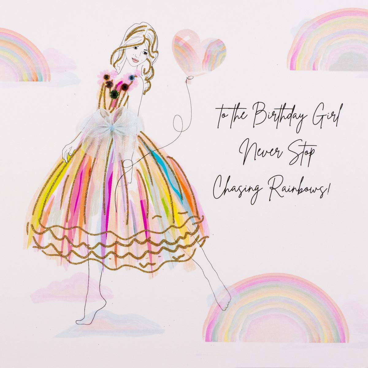 Five Dollar Shake Greeting Card Five Dollar Shake Luxury Greeting Card - Birthday Girl Chasing Rainbows