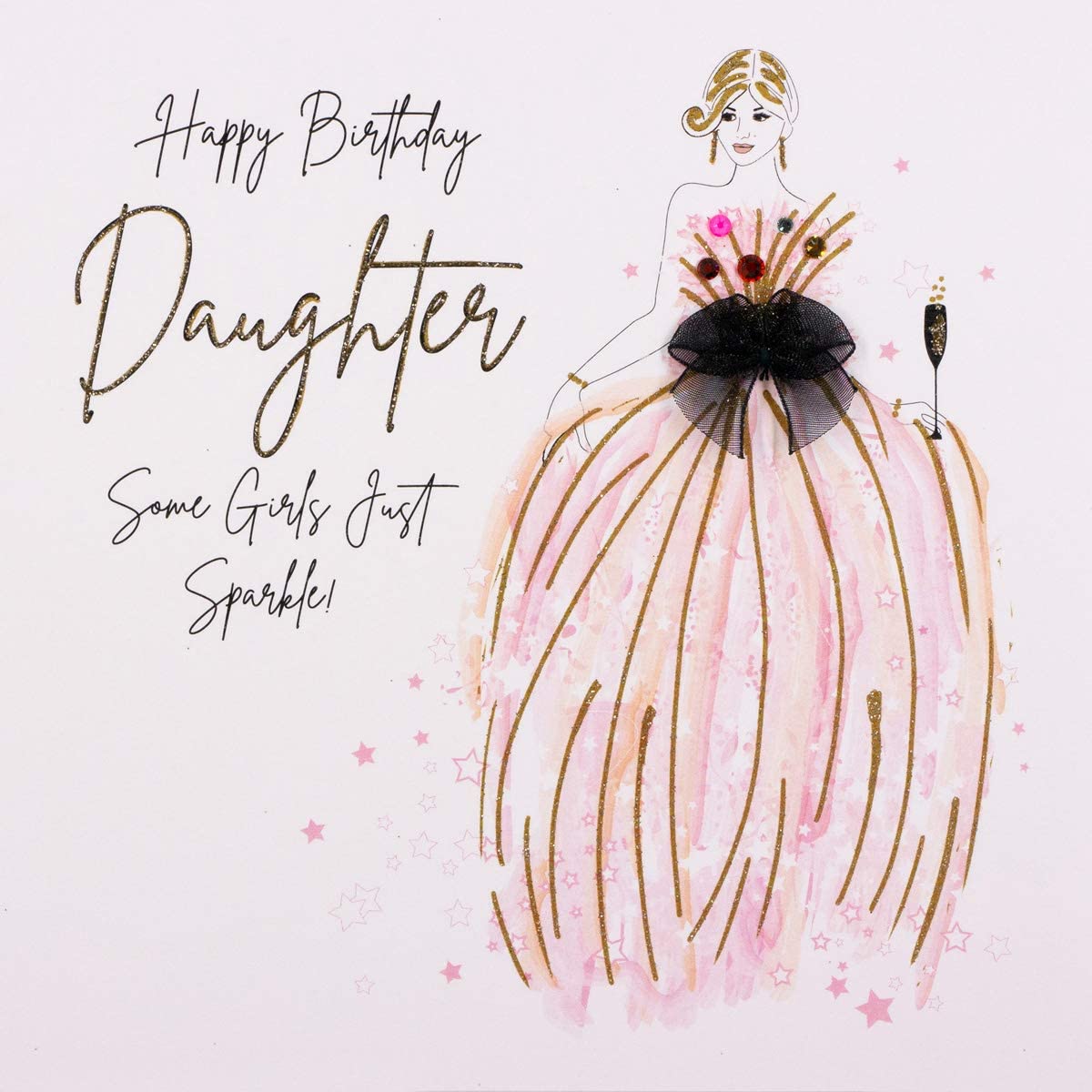 Five Dollar Shake Greeting & Note Cards Five Dollar Shake Card - Happy Birthday Daughter Some Girls Just Sparkle