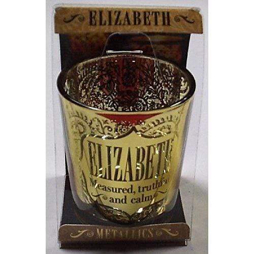 History & Heraldry Other Personalised Metallic Candle Pot Votive / Tealight Holder - Elizabeth