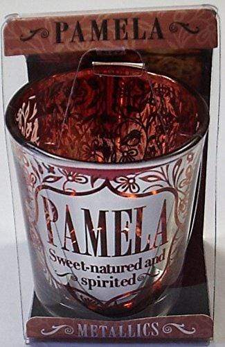 History & Heraldry Other Personalised Metallic Candle Pot Votive / Tealight Holder - Pamela