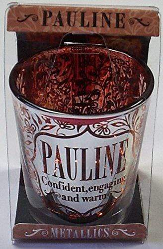 History & Heraldry Other Personalised Metallic Candle Pot Votive / Tealight Holder - Pauline