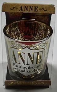 History Votive Holder Personalised Metallic Candle Pot Votive / Tealight Holder - Anne