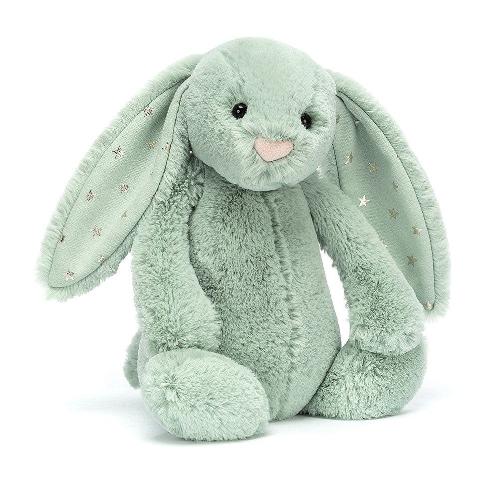 Jellycat Bunny Medium - H31 cm / Green Jellycat Bashful Sparklet Green Bunny Soft Toy
