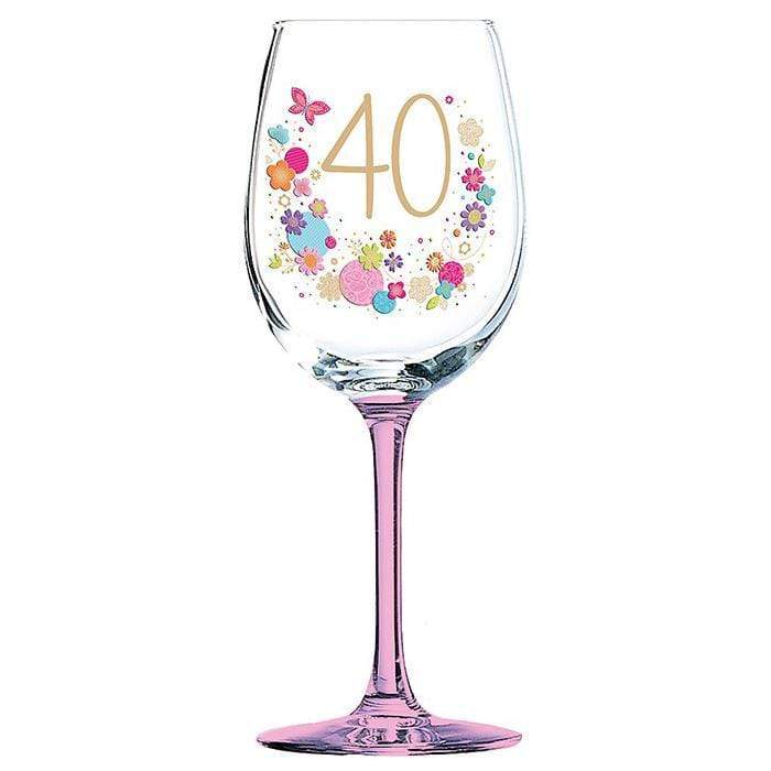 Joe Davies Wine Glass Lulu Designs - Birthday Wine Glass - 30