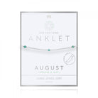 Joma Jewellery Anklet Joma Jewellery Anklet - Birthstone - August - Adventurine