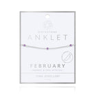 Joma Jewellery Anklet Joma Jewellery Anklet - Birthstone - February - Honest & Free Spirited