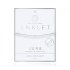 Joma Jewellery Anklet Joma Jewellery Anklet - Birthstone - June - Moonstone