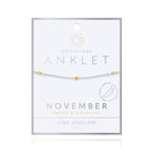 Joma Jewellery Anklet Joma Jewellery Anklet - Birthstone - November - Patient & Imaginative