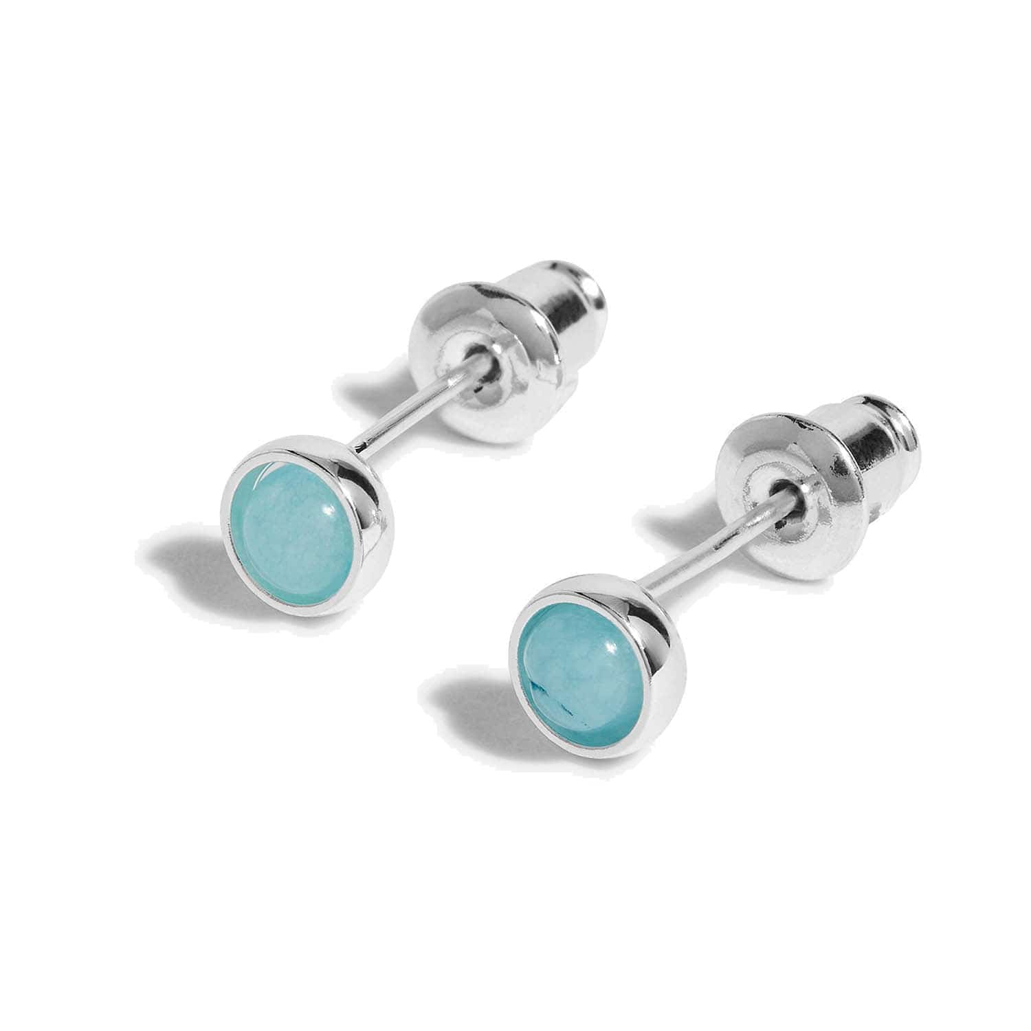 Joma Jewellery Boxed Earrings Joma Jewellery Birthstone Boxed Earrings - March - Aqua Crystal