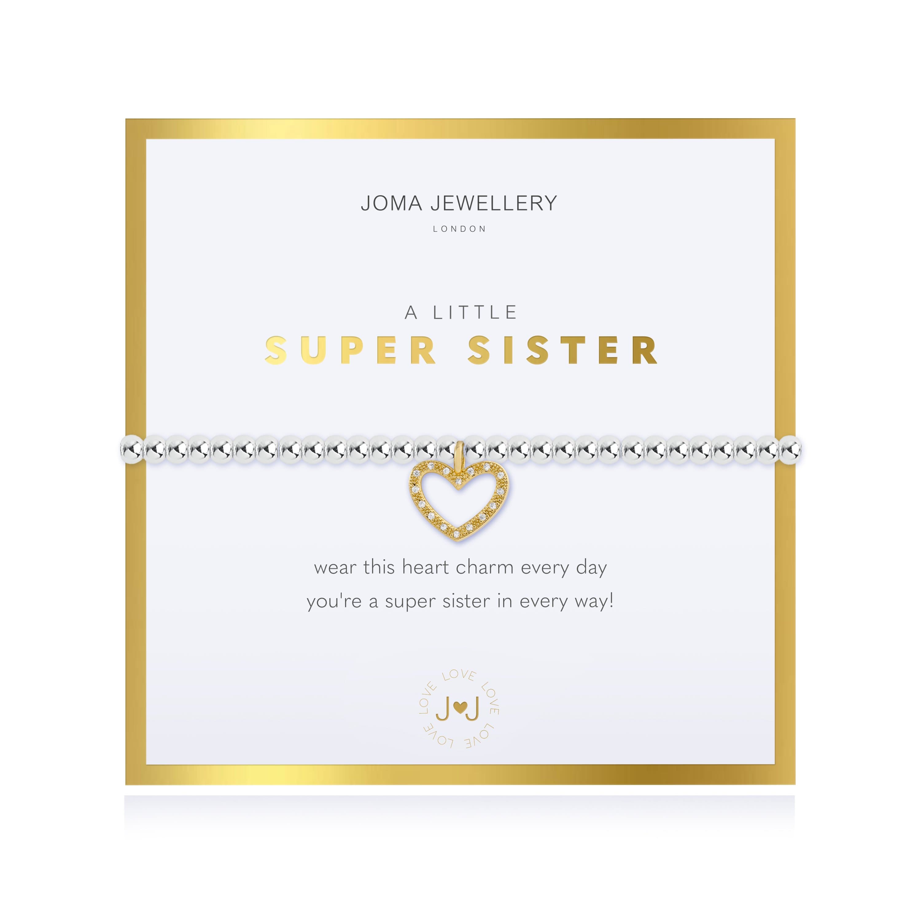 Joma Jewellery Bracelet Joma Jewellery Beautifully Boxed Bracelet - A Little Super Sister