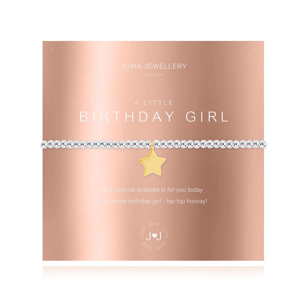 Joma Jewellery Bracelet Joma Jewellery Bracelet - A Little Birthday Girl with Metallic Card