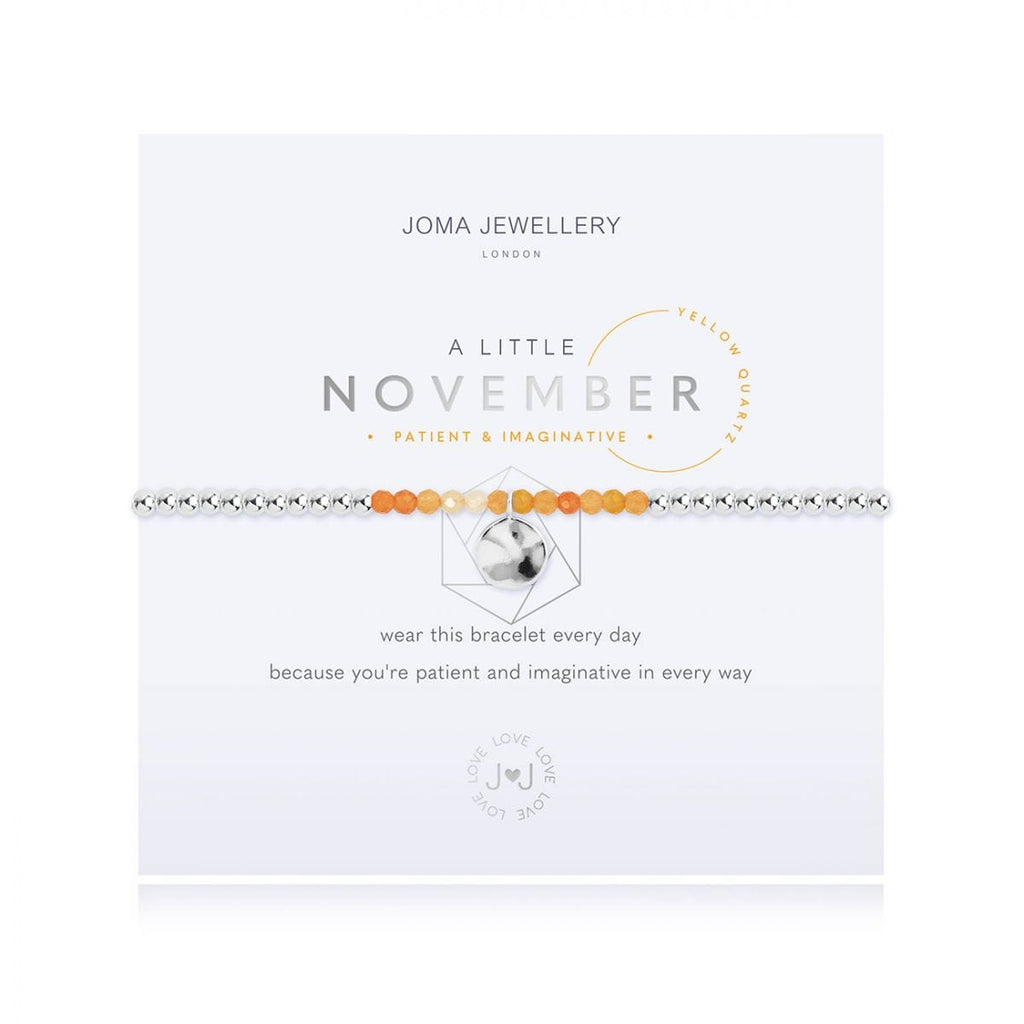 Joma Jewellery Bracelet Joma Jewellery Bracelet - A Little Birthstone - November - Yellow Quartz