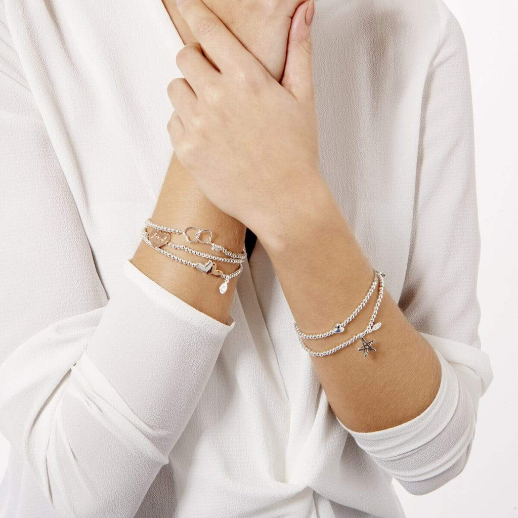 Joma Jewellery Bracelet Joma Jewellery Bracelet - A Little Friendship - Linking Silver Hearts