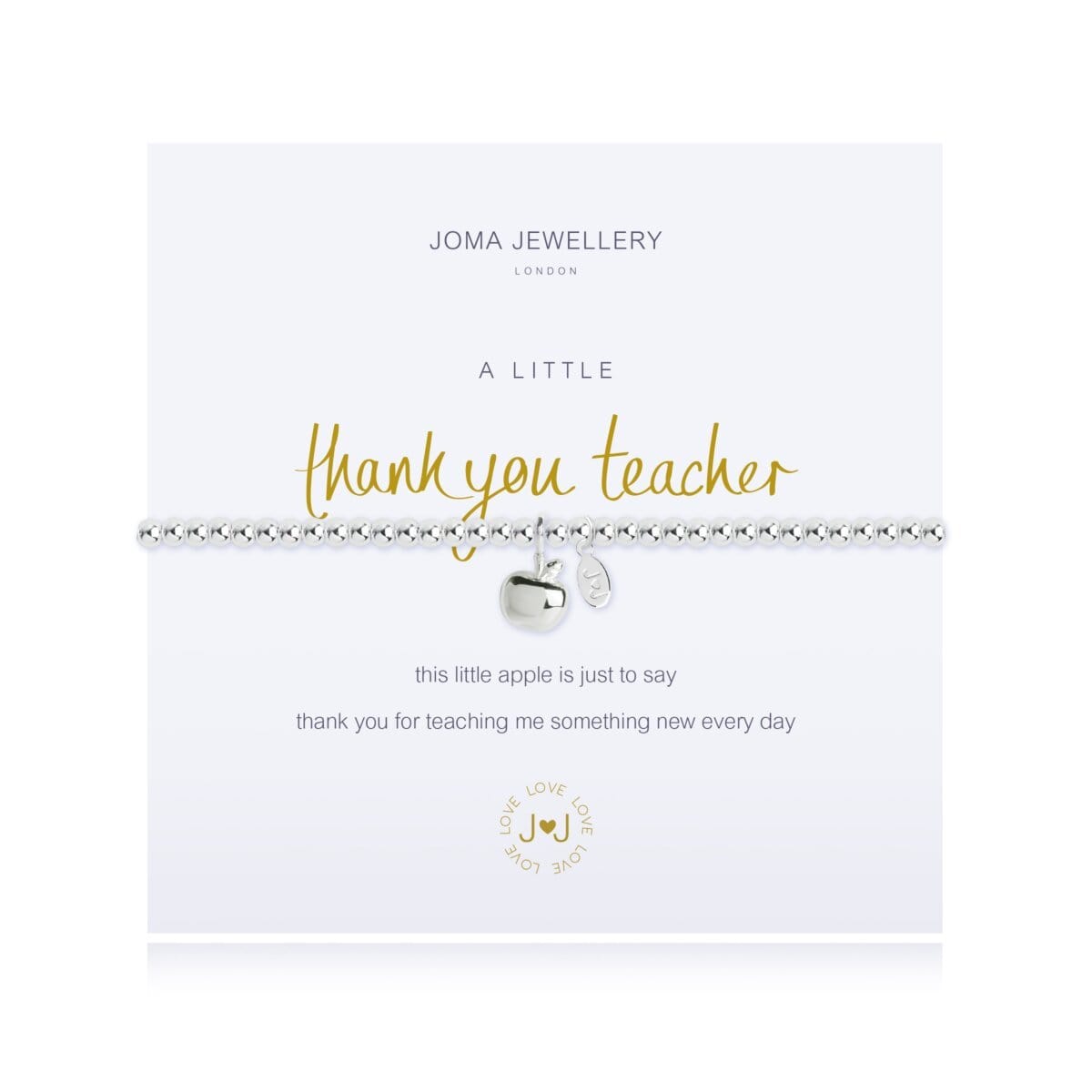 Joma Jewellery Bracelet Joma Jewellery Bracelet - A Little Thank you Teacher (Apple)