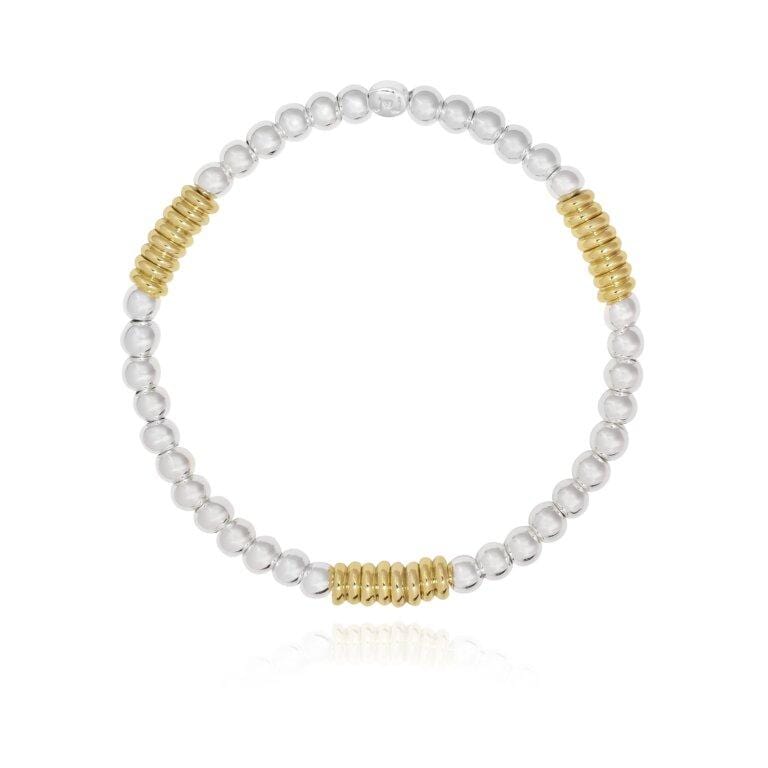 Joma Jewellery Bracelet Joma Jewellery Bracelet - Halo Bead Silver and Gold