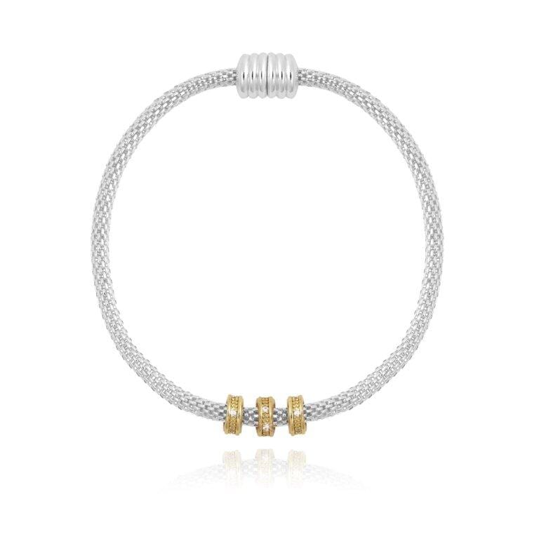 Joma Jewellery Bracelet Joma Jewellery Bracelet - Halo Venetian Silver Two tone